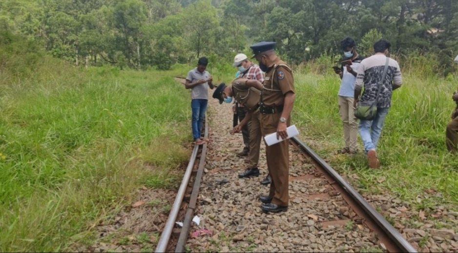 තාත්තයි අම්මයි පුතයි දුම්රියට බිලි