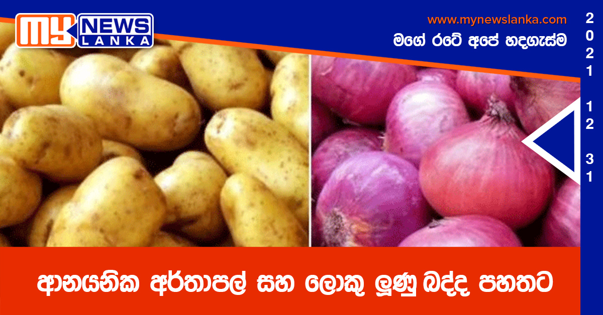 ආනයනික අර්තාපල් සහ ලොකු ලූණු බද්ද පහතට