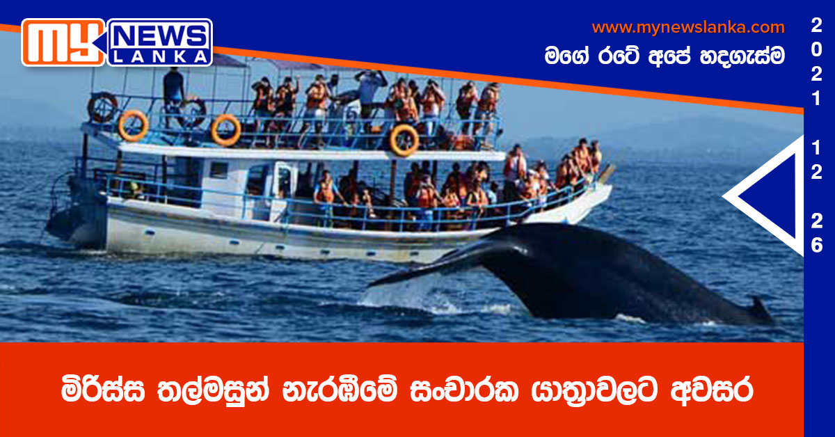 මිරිස්ස තල්මසුන් නැරඹීමේ සංචාරක යාත්‍රාවලට පැනවූ සීමා ඉවතට