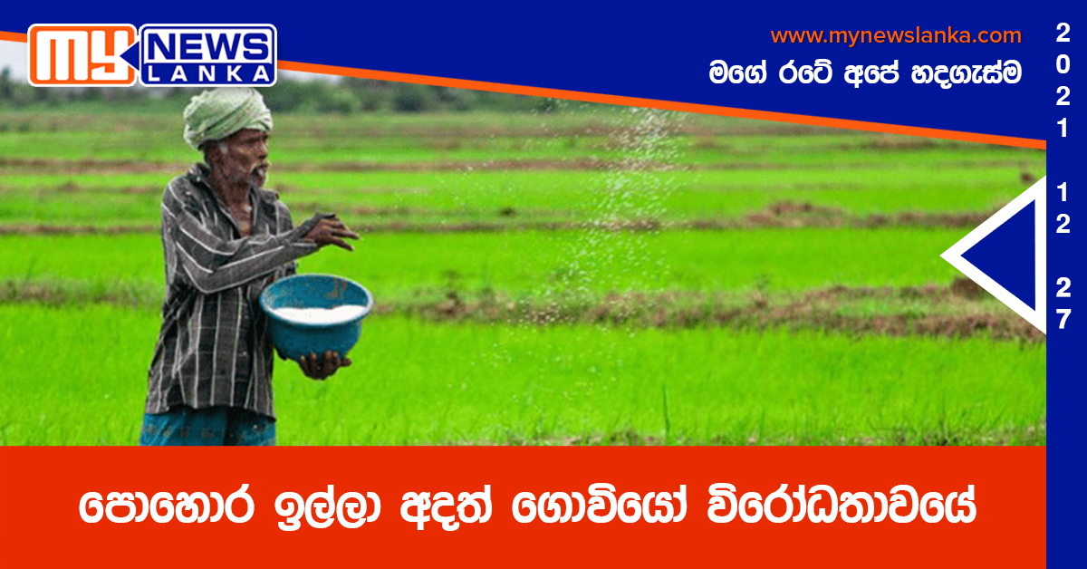 පොහොර ඉල්ලා අදත් ගොවියෝ විරෝධතාවයේ