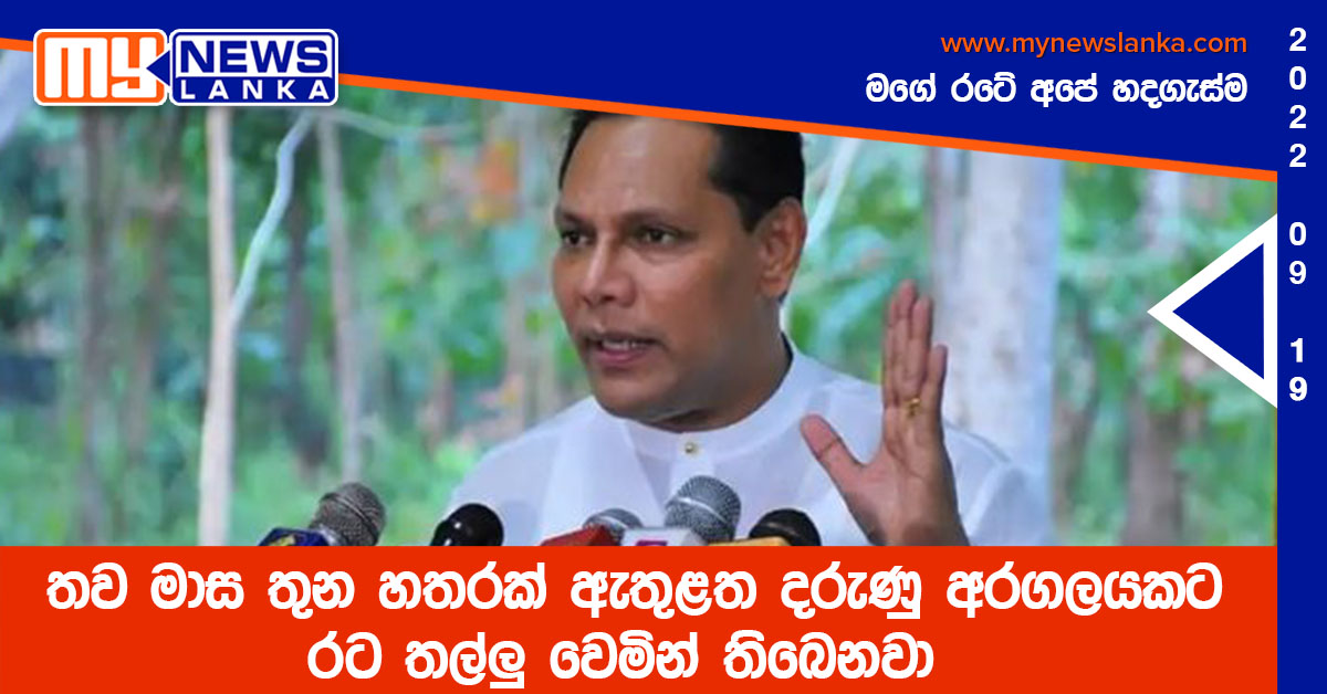 තව මාස තුන හතරක් ඇතුළත දරුණු අරගලයකට රට තල්ලු වෙමින් තිබෙනවා තව මාස තුන හතරක් ඇතුළත දරුණු අරගලයකට රට තල්ලු වෙමින් තිබෙනවා