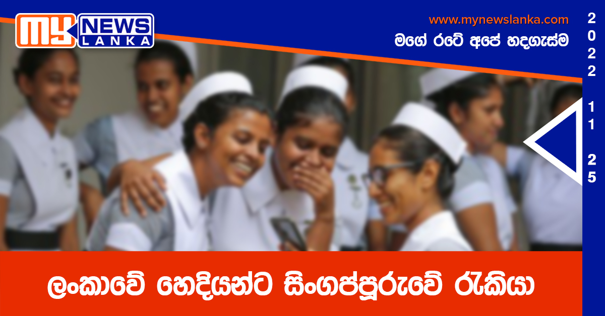 ලංකාවේ හෙදියන්ට සිංගප්පූරුවේ රැකියා