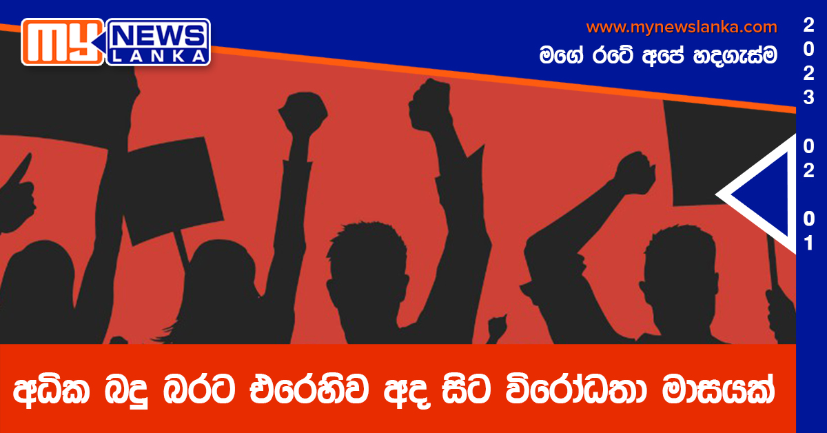 අධික බදු බරට එරෙහිව අද සිට විරෝධතා මාසයක්