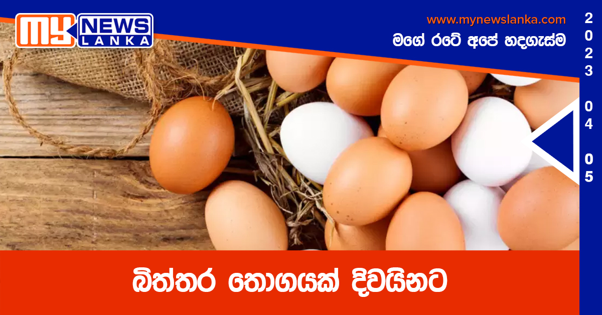 බිත්තර තොගයක් දිවයිනට බිත්තර තොගයක් දිවයිනට