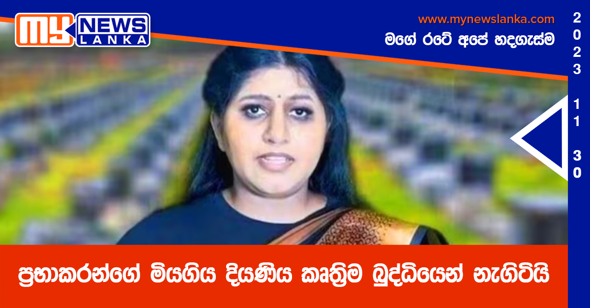 ප්රභාකරන්ගේ මියගිය දියණිය කෘත්රිම බුද්ධියෙන් නැගිටියි ප්රභාකරන්ගේ මියගිය දියණිය කෘත්රිම බුද්ධියෙන් නැගිටියි