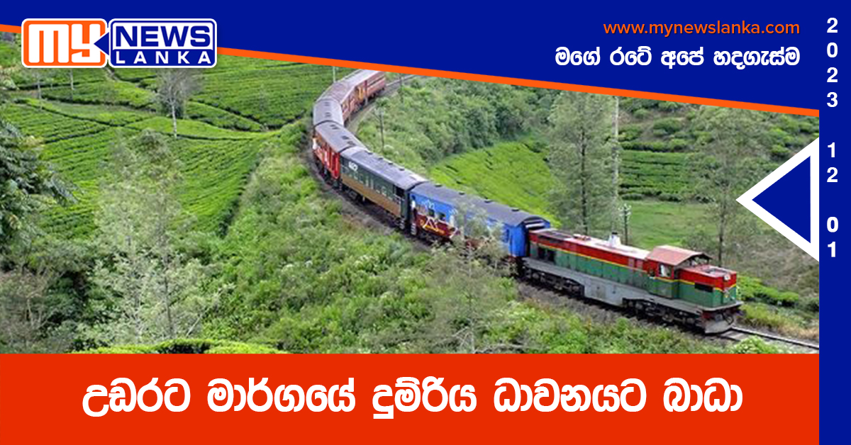 උඩරට මාර්ගයේ දුම්රිය ධාවනයට බාධා