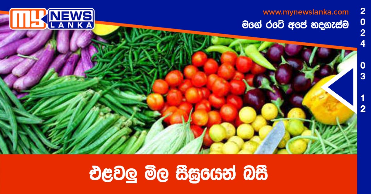 එළවලු මිල සීඝ්රයෙන් බසී එළවලු මිල සීඝ්රයෙන් බසී