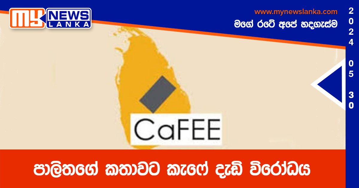 පාලිතගේ කතාවට කැෆේ දැඩි විරෝධය