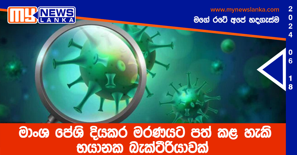 මාංශ පේශි දියකර මරණයට පත් කළ හැකි භයානක බැක්ටීරියාවක් මාංශ පේශි දියකර මරණයට පත් කළ හැකි භයානක බැක්ටීරියාවක්
