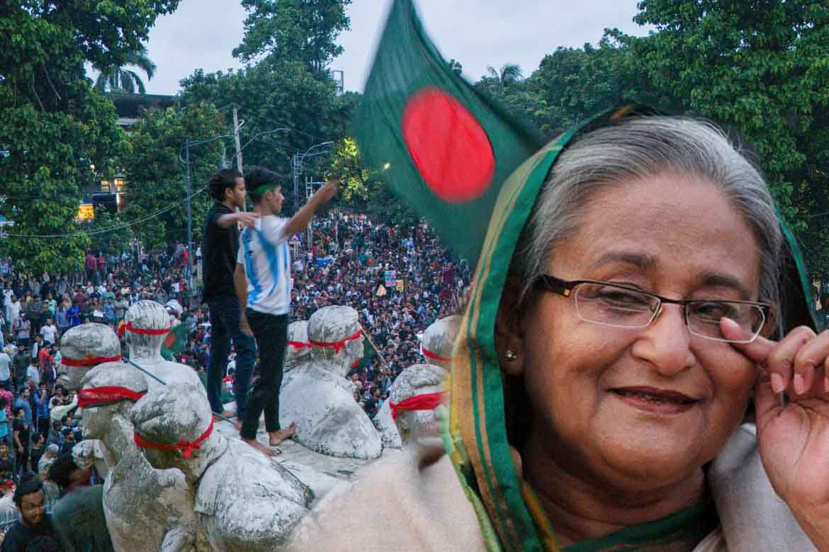 අරගලකරුවන් නෙරපූ අගමැතිවරිය ඉන්දියාවට පලා ගිහින් අරගලකරුවන් නෙරපූ අගමැතිවරිය ඉන්දියාවට පලා ගිහින්