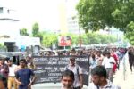 විරෝධතා පාගමනක් නිසා කොළඹ කොටුව ආශ්‍රිත දැඩි රථ වාහන තදබදයක්